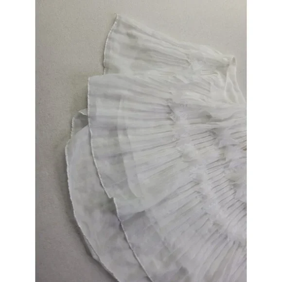 Ramy Brook Women's S White Lined Pleated Ruffle Tank Top Cropped READ - Picture 9 of 11